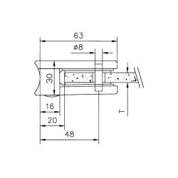 Glasklemme Model 22 PVD - flad eller rr - til 6-8-6.76 mm glas
