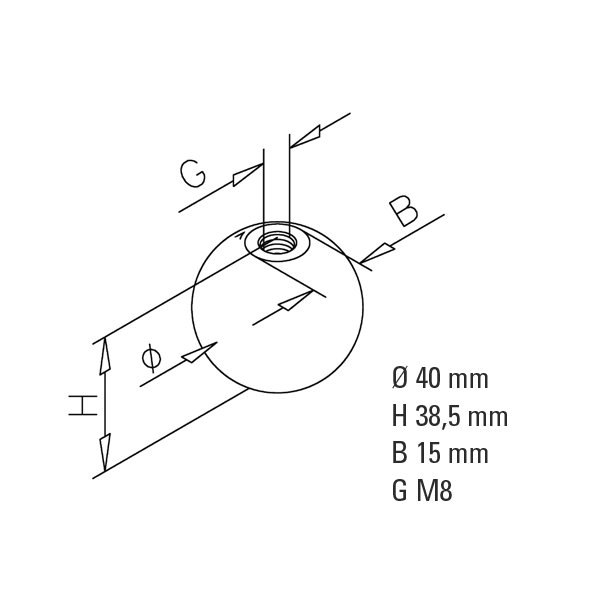 Rrende 20 - 25 - 30 -  40 mm PVD