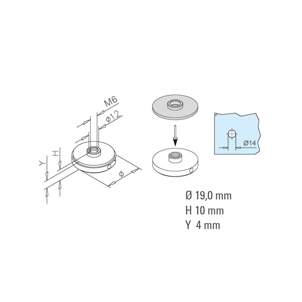 Rrende<br>19 - 25 - 38 -  50 mm PVD
