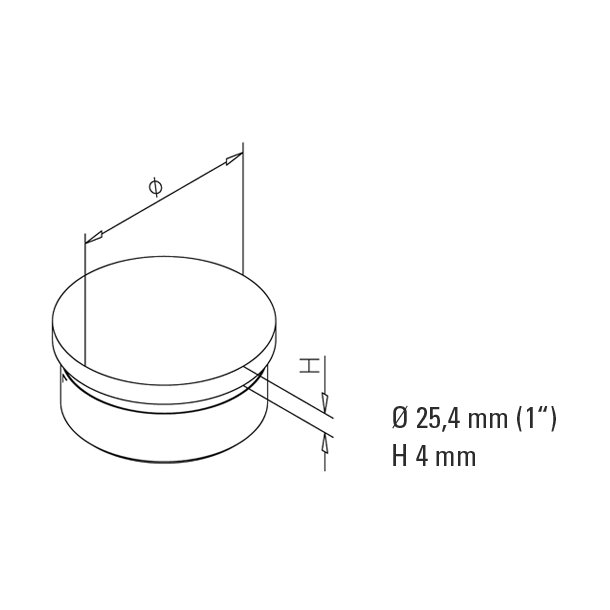 Rrende<br> 19 - 25 - 38 -  50 mm PVD
