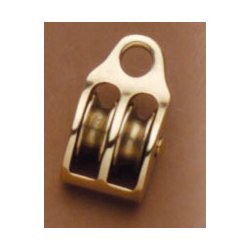 Taljeblok dobbelt 30 mm messing