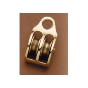 Taljeblok dobbelt 25 mm messing