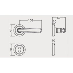 Drgreb incl. rosetter &amp; ngleskilte + returfjeder
