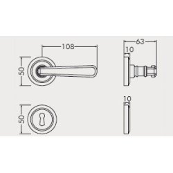 Drgreb incl. rosetter &amp; ngleskilte + returfjeder