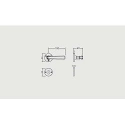 D�rgreb incl. rosetter &amp; n�gleskilte gamle d�re uden 40 mm huller i d�rpladen