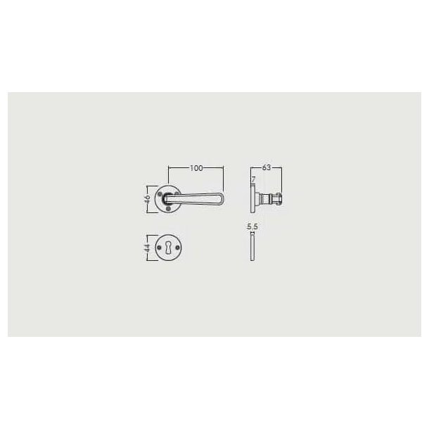 D�rgreb incl. rosetter &amp; n�gleskilte gamle d�re uden 40 mm huller i d�rpladen