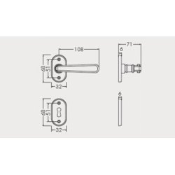 Drgreb incl. rosetter &amp; ngleskilte