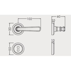 Drgreb incl. rosetter &amp; ngleskilte + returfjeder