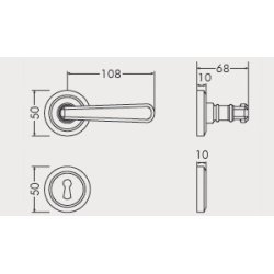 Drgreb incl. rosetter &amp; ngleskilte + returfjeder