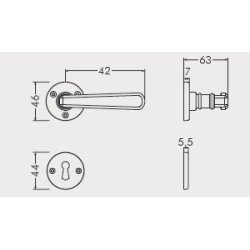 Drgreb incl. rosetter &amp; ngleskilte