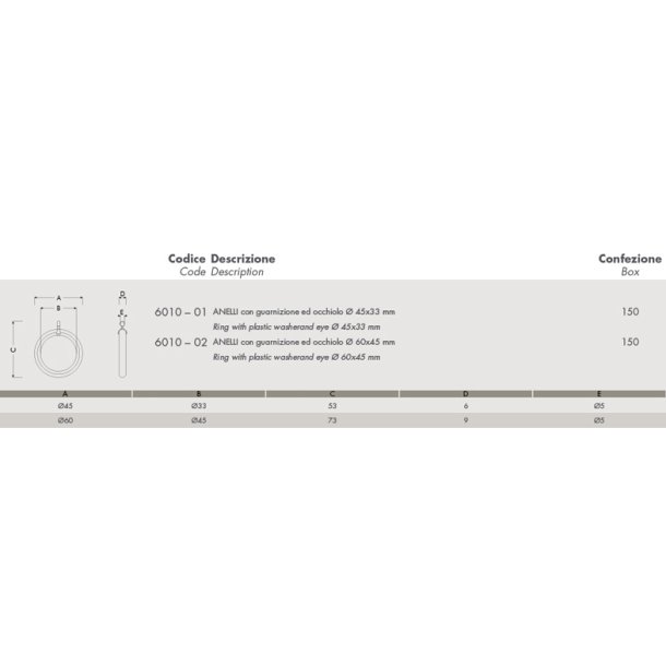 Gardinringe med indlg
