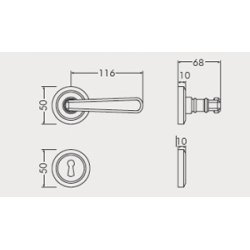 Drgreb incl. rosetter &amp; ngleskilte + returfjeder