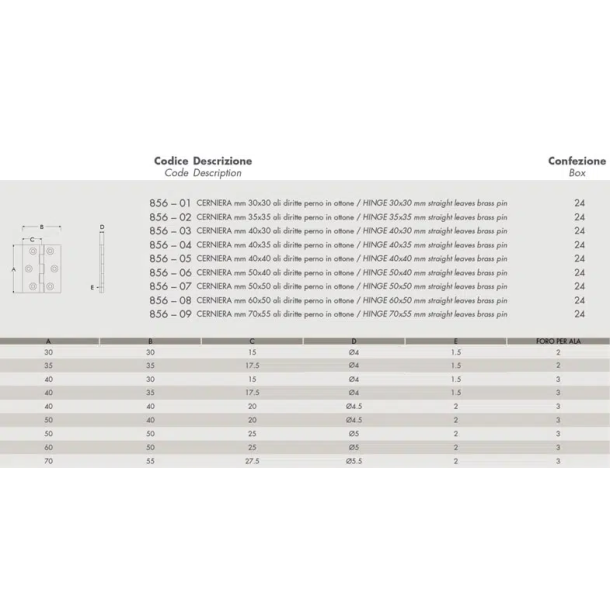 Hngsler, messing 40 x 40 mm