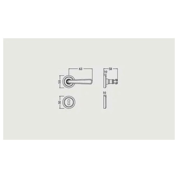 Drgreb incl. rosetter &amp; ngleskilte + returfjeder