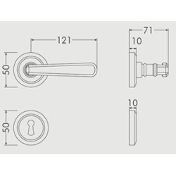 Drgreb incl. rosetter &amp; ngleskilte + returfjeder
