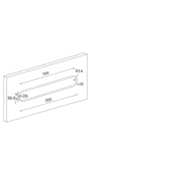 Indfrsningsgreb 250 x 40 mm