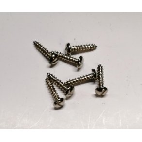 Rundhovedet skrue<br> 2,0 x 10 mm<br> Blank forniklet