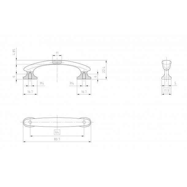 Kkkengreb<br> C/C: 64 - 96 - 192 mm