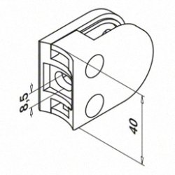  Glasklemme Model 2700<br>ZINK - flad eller rr<br>Glasstruktur: monolitisk / lamineret
