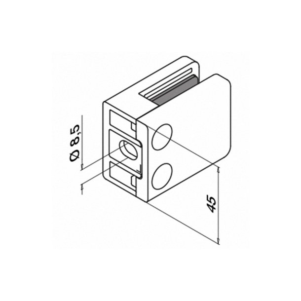  Glasklemme Model 4200 Zink<br>flad eller rr