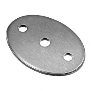 Oval plade  85 x 60 x 5mm -  10mm