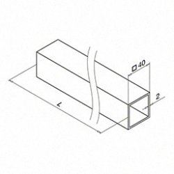Rr 40x40x2mm lagerlngde=5m