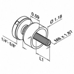 Glasadapter flad &amp; rr