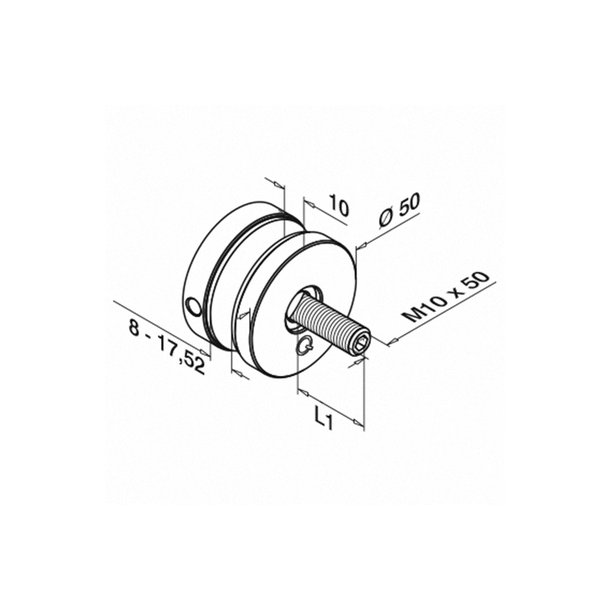 Glasadapter, fladt anlg