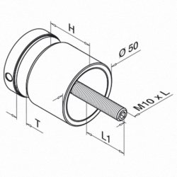 Glasadapter, fladt anlg