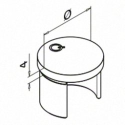 Endekapper flad, glasliste - rr