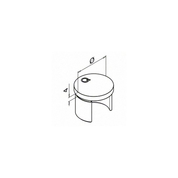 Endekapper flad, glasliste - rr