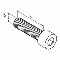 Cylinderhovedet skrue<br>til glasklemme Forzinket stl