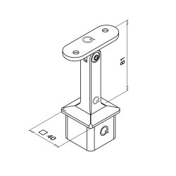 H�ndlistest�tte,  justerbar, Flad og R�r, 40x40x2mm