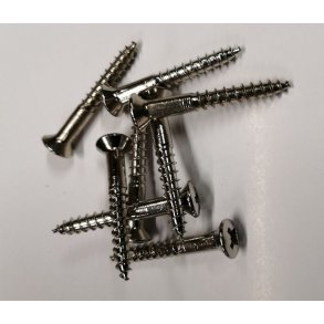 Linsehovedet skrue PZD, 4,0 x 30 mm,<br> Blank nikkel 