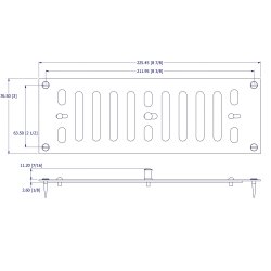Ventilationsrist m. lukke<br>messing