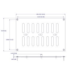 Ventilationsrist m. lukke<br>messing