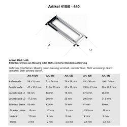 Etiketramme 72 x 24 mm