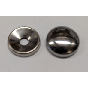 Spejlskruehoved 20 mm rustfri uden skrue