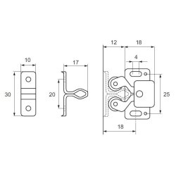 Snapl�s m. nylon hjul