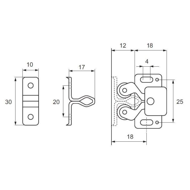 Snapl�s m. nylon hjul