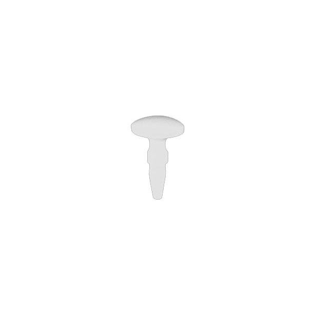 Knop, hvidt dyreben 16 mm